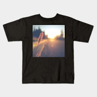 Retro Sunset Street Scene Kids T-Shirt